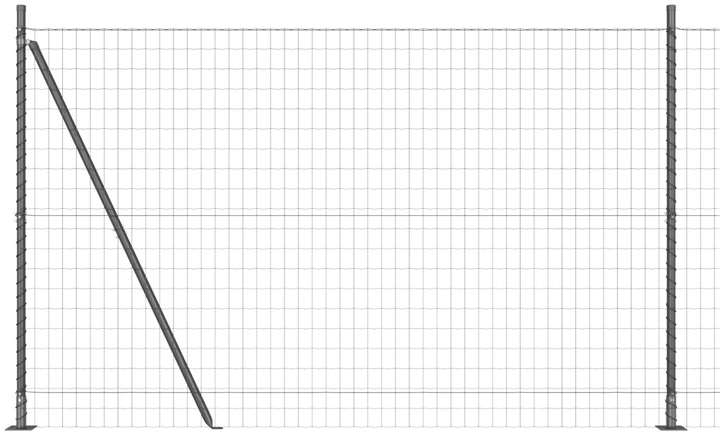 vidaXL Euro Fence με 7 Πόδια με Φλάντζα 1.4x10 μ Γαλβανισμένο Ατσάλι
