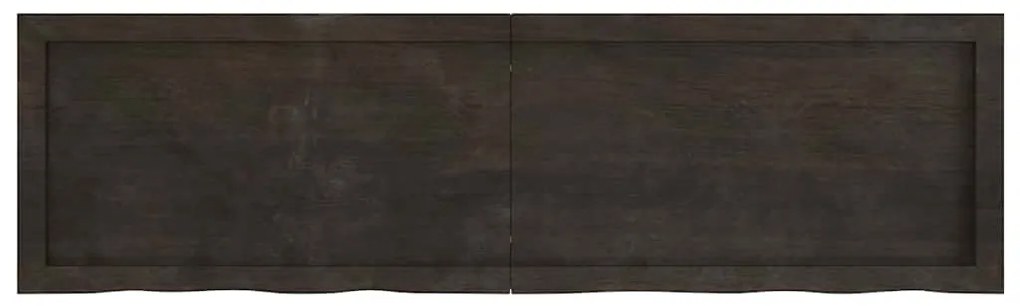 vidaXL Πάγκος Μπάνιου Σκούρο Καφέ 140x40x(2-4) εκ. Επεξεργ. Μασίφ Ξύλο