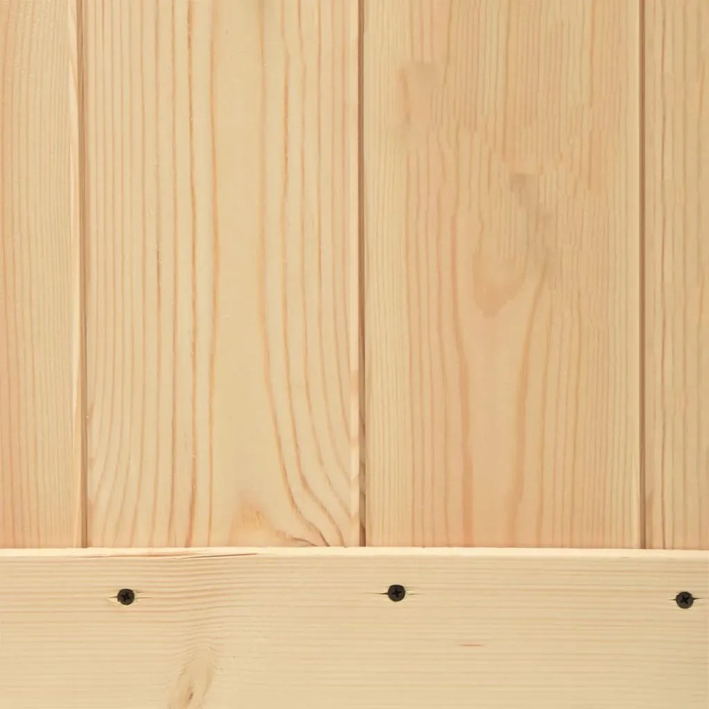 vidaXL Συρόμενη Μεσόπορτα με Μηχανισμό 90 x 210 εκ. Μασίφ Ξύλο Πεύκου