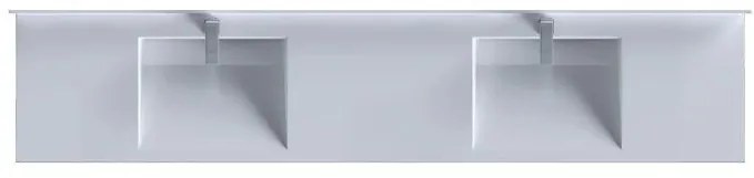 Sanitec 714 Matrix Νιπτήρας Μπάνιου Τριπλός Κρεμαστός με μήκος από 201 έως 250cm