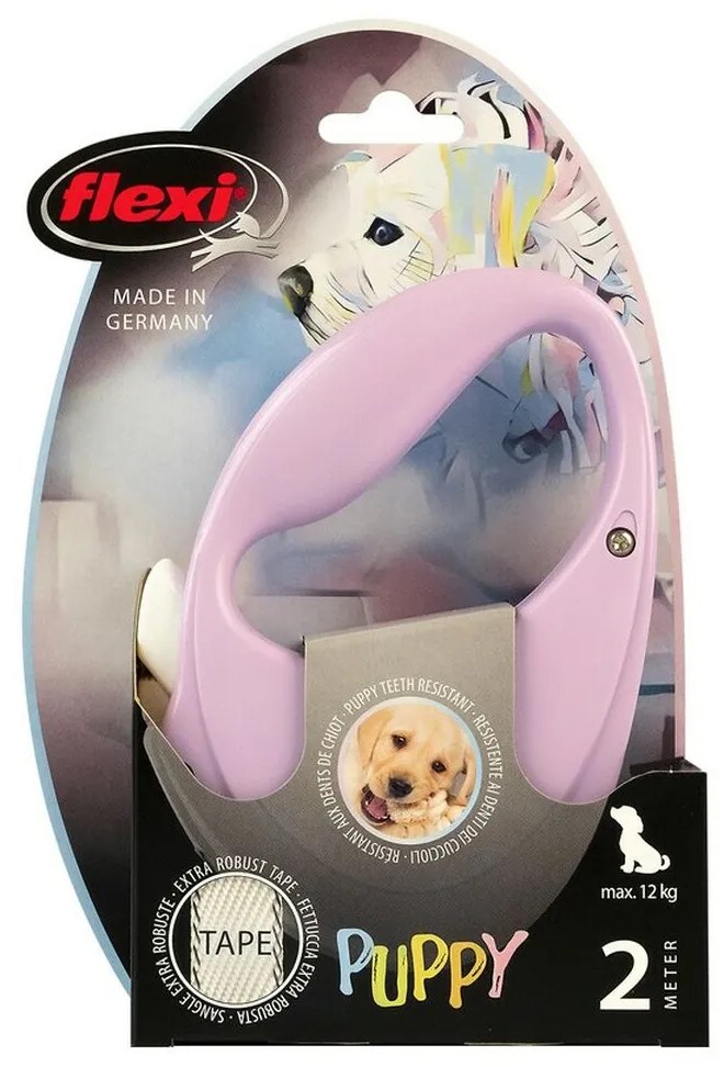 Λουρί Σκύλου Flexi Puppy 2 m Ροζ
