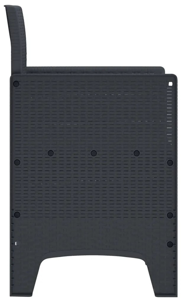 vidaXL Καρέκλα Κήπου 4 pcs Ανθρακί 53 x 49 x 85 εκ. Πολυπροπυλένιο