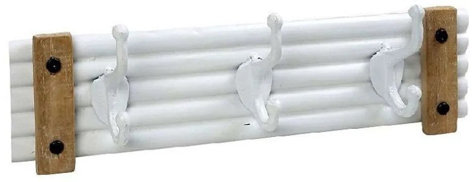 Κρεμάστρα Τοίχου 3 Θέσεων ICY304 40x8,3x12,5cm White Espiel Metal,Wood