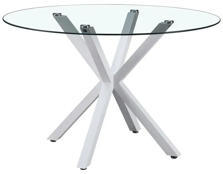 Τραπέζι Tavula 278-000016 Φ120x75cm White-Clear