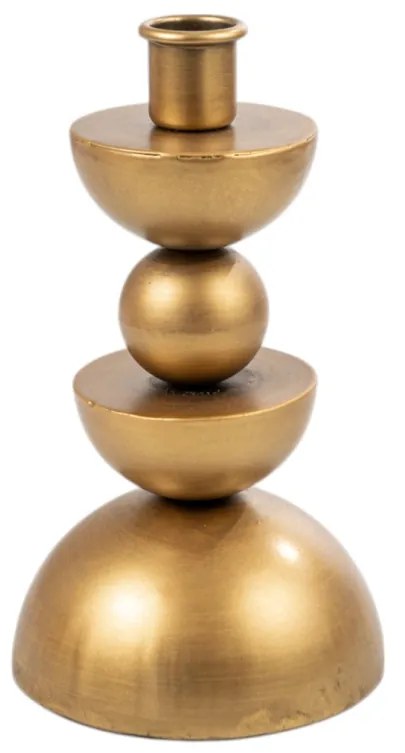 Κηροπήγιο Μεταλλικό Χρυσό 10x10x19εκ. Zen Collection 25.16.51570
