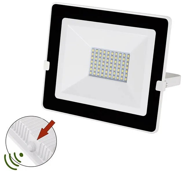Adeleq Προβολέας Led-Smd 50W Φωτοκύτταρο 4000Κ Ip65 Λευκός 3-030501