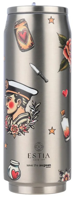 ESTIA ΘΕΡΜΟΣ TRAVEL CUP SAVE THE AEGEAN 500ml OLD SCHOOL INK