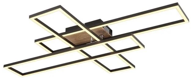 Πλαφονιέρα Φωτιστικό Οροφής LED 40W Μαύρο-Χρυσό 1650Lm Dakari 67208-40 Globo Lighting-67208-40-Μαύρο-Χρυσό 67208-40