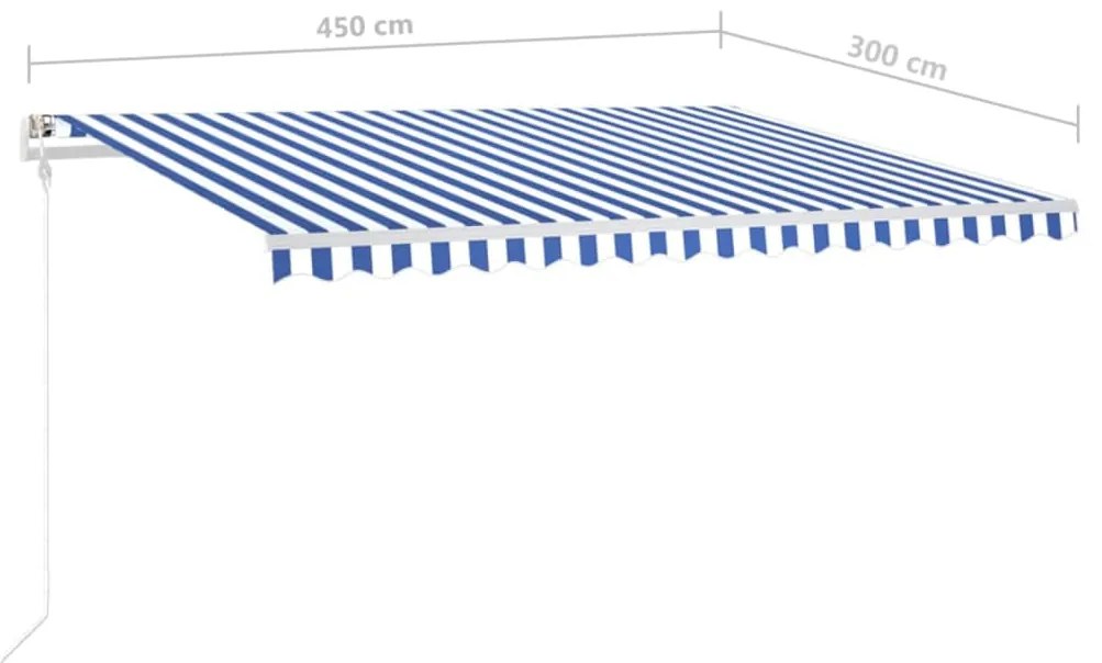 ΤΕΝΤΑ ΣΥΡΟΜΕΝΗ ΧΕΙΡΟΚΙΝΗΤΗ ΜΕ LED ΜΠΛΕ / ΛΕΥΚΟ 4,5X3 Μ. 3069961