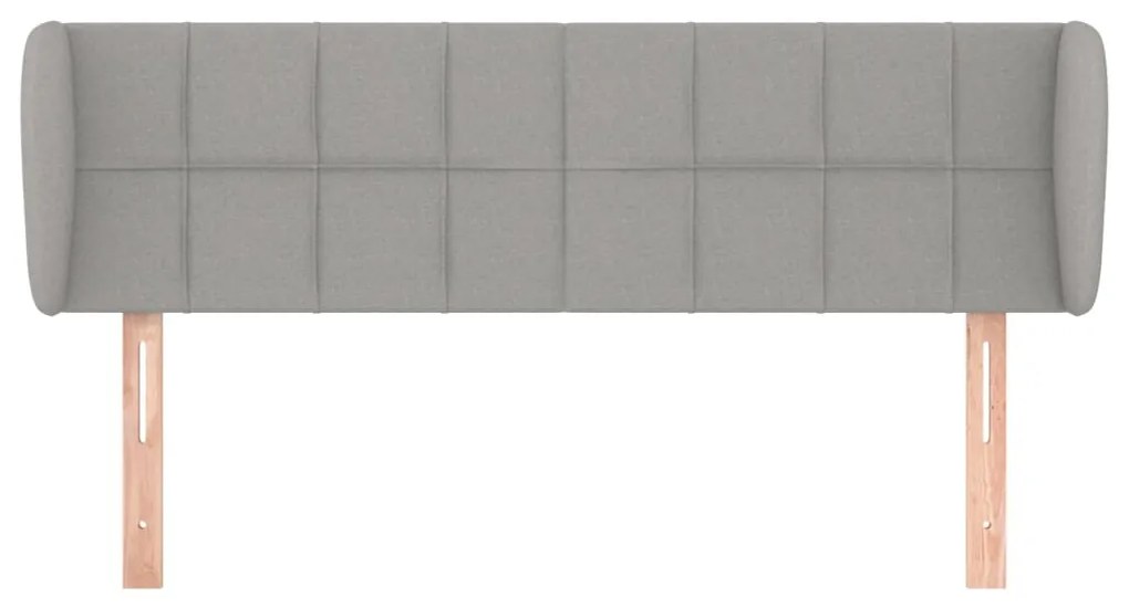 vidaXL Κεφαλάρι με Πτερύγια Ανοιχτό Γκρι 147x23x78/88 εκ. Υφασμάτινο