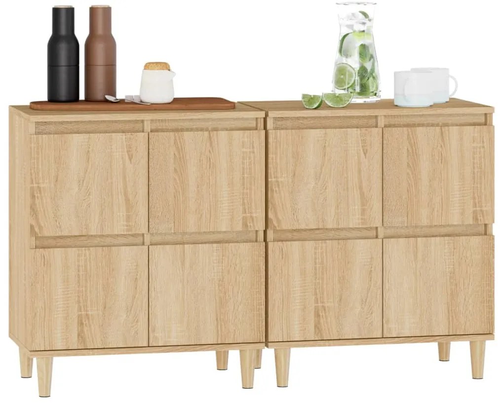 vidaXL Ντουλάπια 2 τεμ. Sonoma Δρυς 60x35x70 εκ. Επεξεργασμένο Ξύλο
