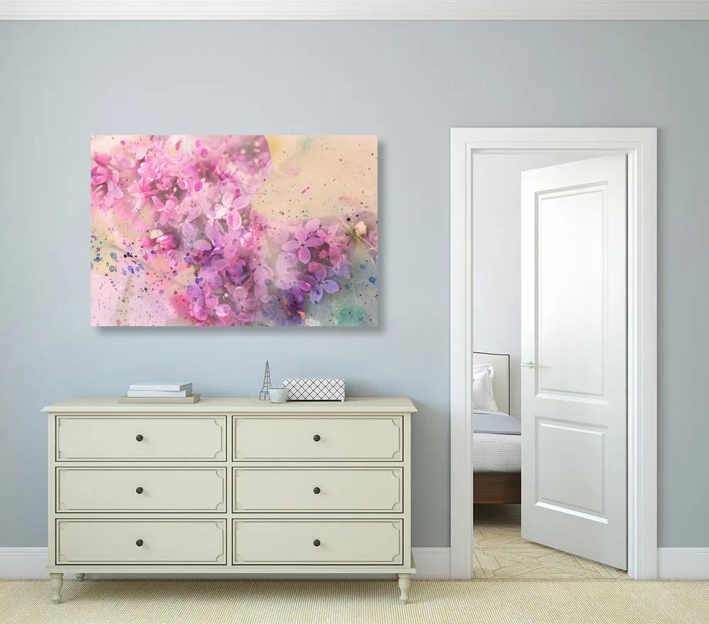 Εικόνα ροζ κλαδί λουλουδιών - 60x40
