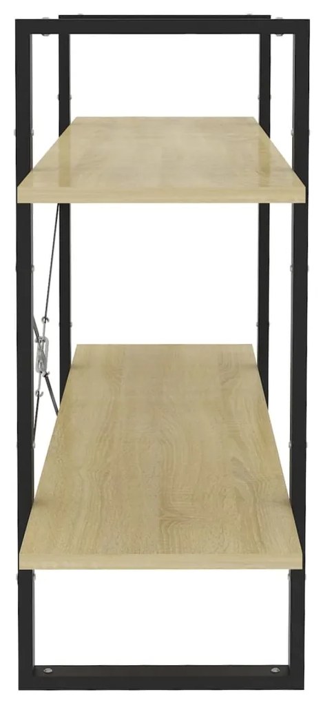 vidaXL Βιβλιοθήκη με 2 Ράφια Sonoma Δρυς 100 x 30 x 70 εκ. Επεξ. Ξύλο