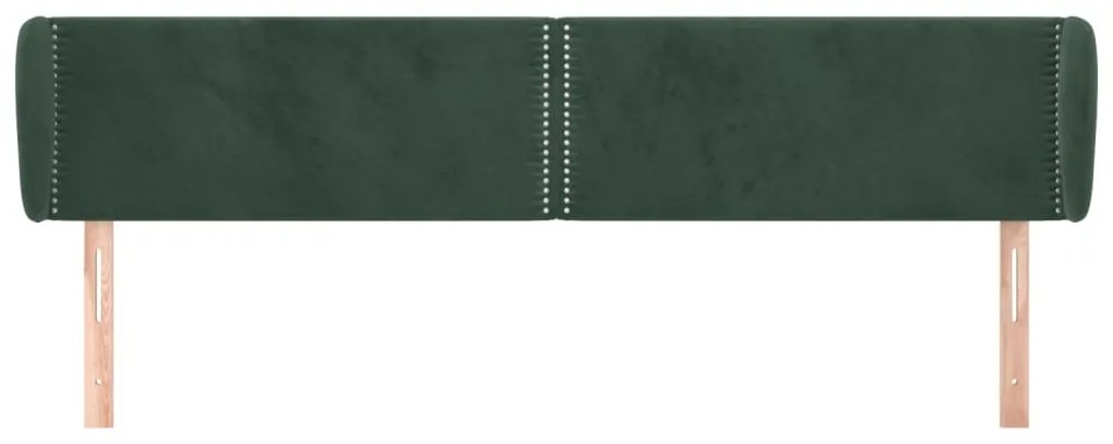 Κεφαλάρι με Πτερύγια Σκούρο Πράσινο 203x23x78/88 εκ. Βελούδινο 3117073