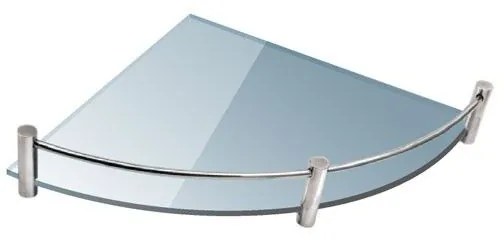 Εταζέρα γωνιακή γυάλινη με καγκελάκι MENSOLE 0622 KARAG 20cm (Χωρίς στηρίγματα)