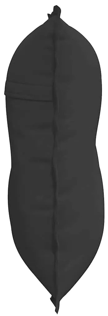 vidaXL Μαξιλάρι Πλάτης Μαύρο 80 x 50 cm Ύφασμα Μικροΐνας