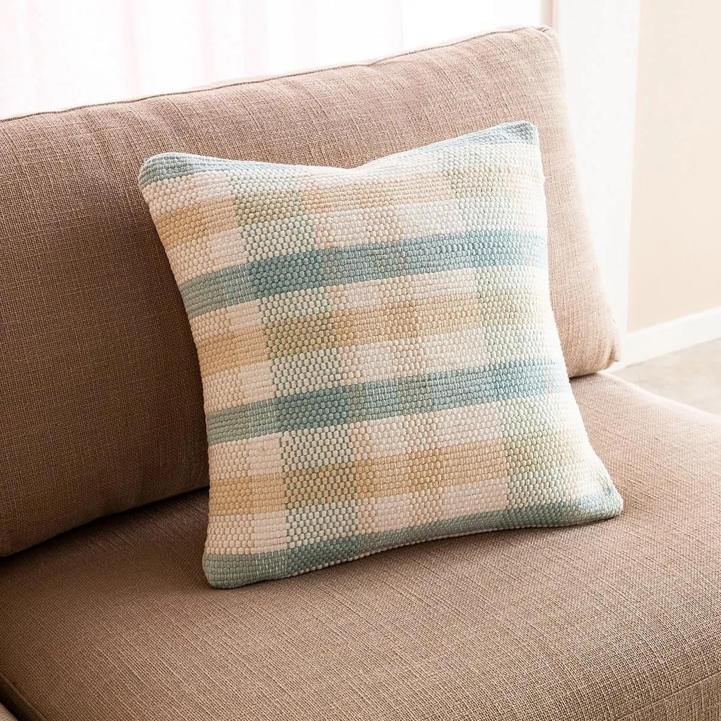 Μαξιλαροθήκη Διακοσμητική Tic-Tac-Toe 477/11 Aqua Gofis Home 43X43 43x43cm 100% Cotton