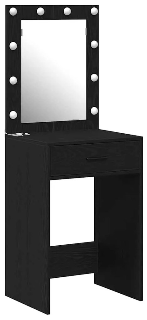 vidaXL Κομοδίνο Μαύρη δρυς 50 x 41 x 135 εκ Επεξεργασμένο ξύλο