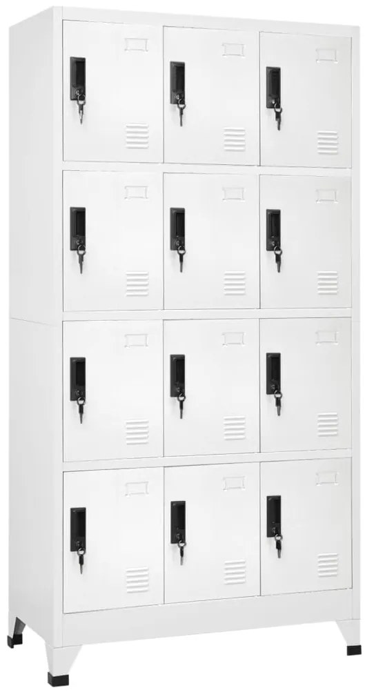 vidaXL Φοριαμός Λευκός 90 x 45 x 180 εκ. Ατσάλινος