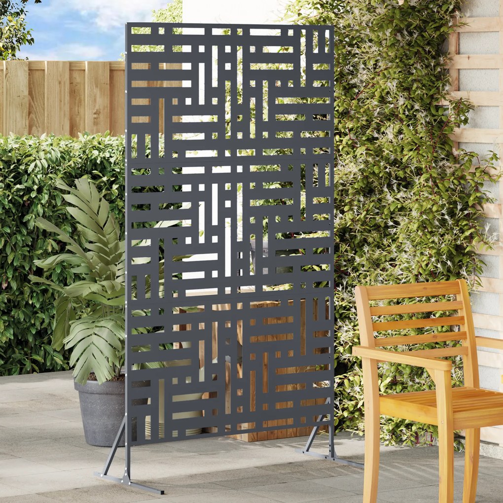 vidaXL Προστατευτική Οθόνη Ανθρακί 100x50x180 εκ. Χάλυβας