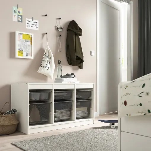 TROFAST παιδικό έπιπλο αποθήκευσης με κουτιά, 99x44x56 cm 294.798.35