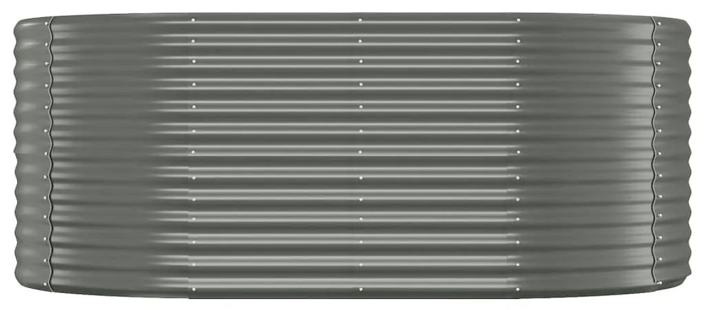 vidaXL Ζαρντινιέρα Γκρι 175x100x68 εκ. Ατσάλι με Ηλεκτρ. Βαφή Πούδρας