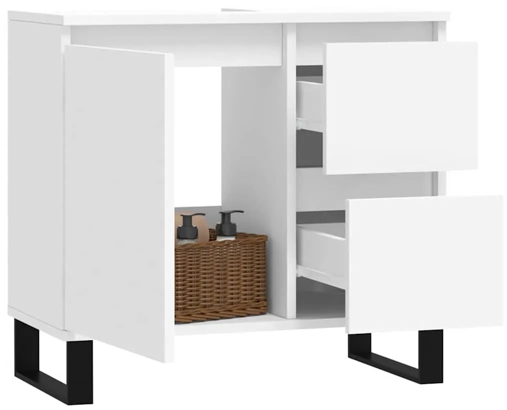 vidaXL Ντουλάπι Μπάνιου Λευκό 65 x 33 x 60 εκ. από Επεξεργασμένο Ξύλο