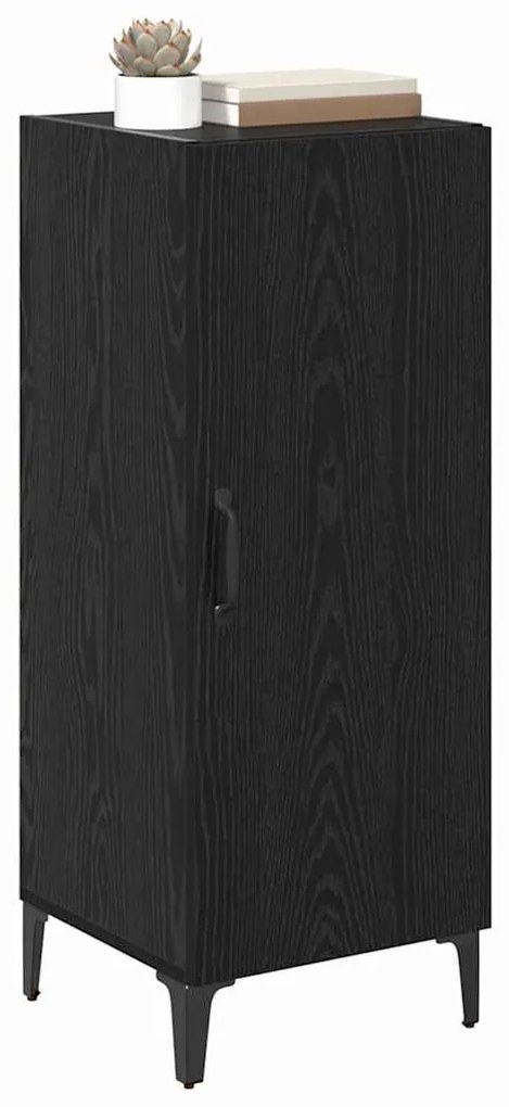 vidaXL Πλαϊνό γραφείο Μαύρη Οξυά 34,5 x 34 x 90 εκ. Επεξεργασμένο ξύλο