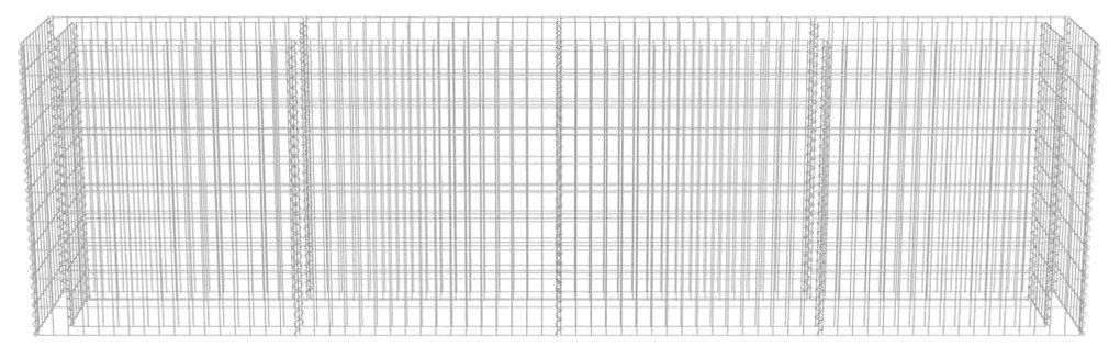 vidaXL Συρματοκιβώτιο-Γλάστρα Υπερυψωμένη 360x50x100 εκ. Γαλβ. Χάλυβας