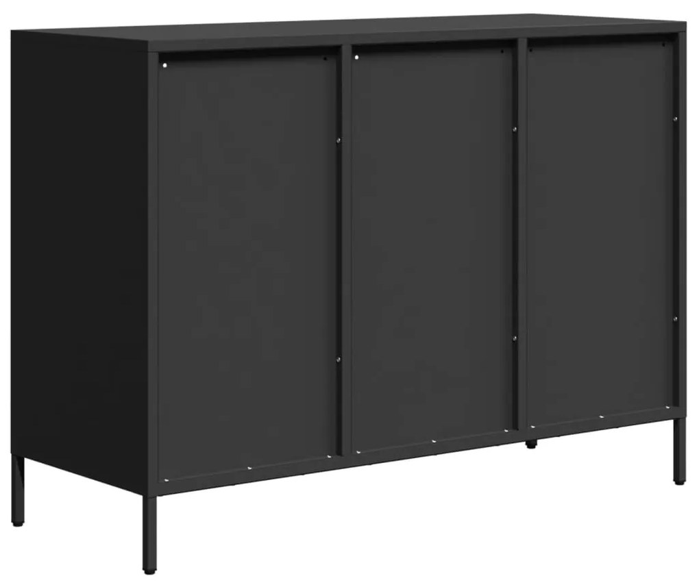 vidaXL Ντουλάπι Μαύρο 101,5x39x73,5 εκ. από Χάλυβα Ψυχρής Έλασης