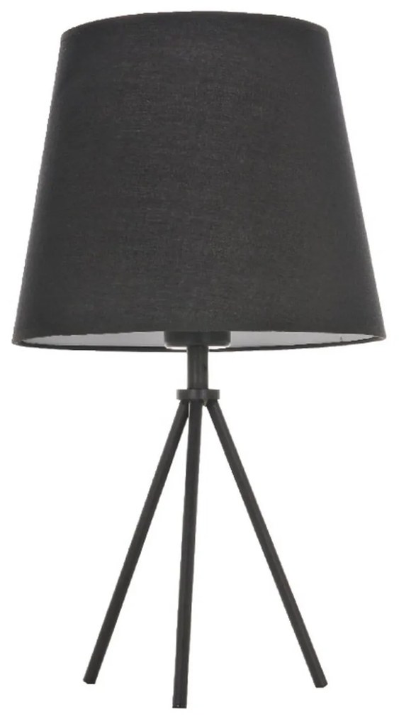 Φωτιστικό Επιτραπέζιο Table &amp; Floor Luminairies TNK75090BK1T Black Μέταλλο,Ύφασμα