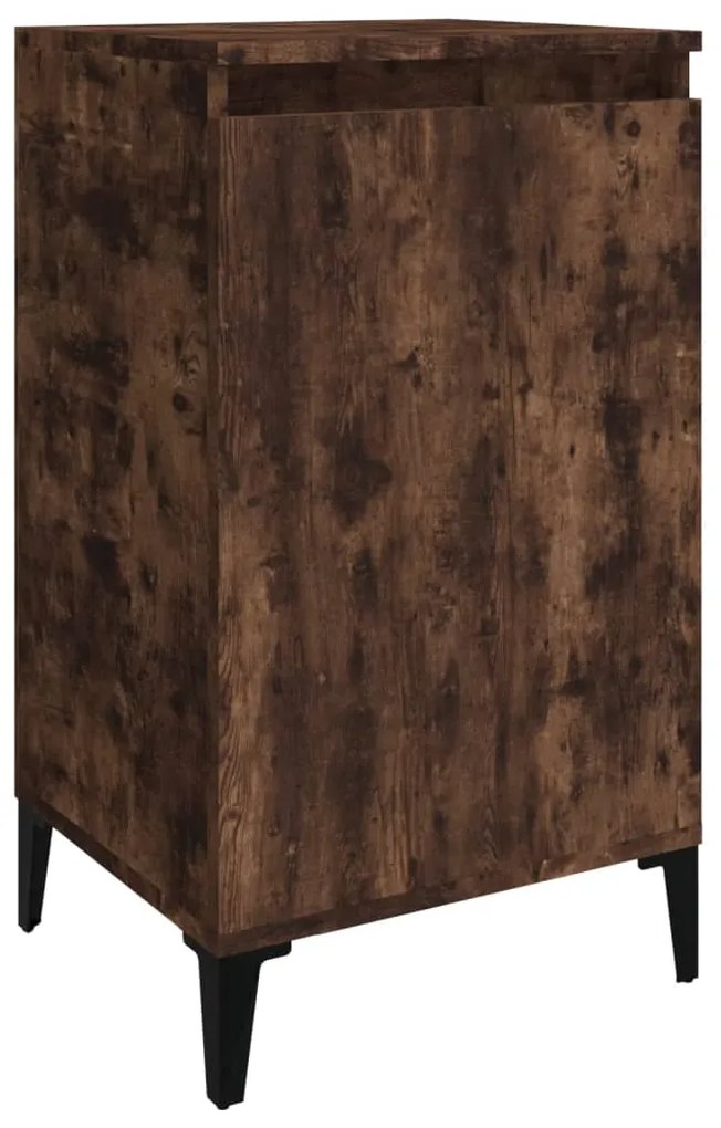 vidaXL Κομοδίνα 2 Τεμ. Καπνιστή Δρυς 40x35x70 εκ. Επεξεργασμένο Ξύλο