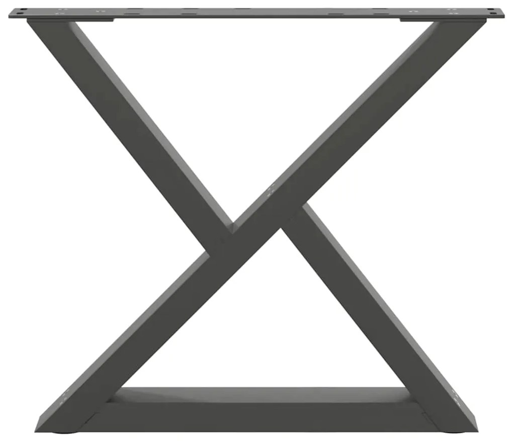 vidaXL Πόδια Τραπεζιού Σαλονιού 2 τεμ. Ανθρακί 50x(42-43,3) εκ. Ατσάλι