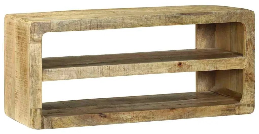 vidaXL Ντουλάπι TV με ράφι Καφέ 80 x 32 x 36 εκ. Μασίφ ξύλο μάνγκο