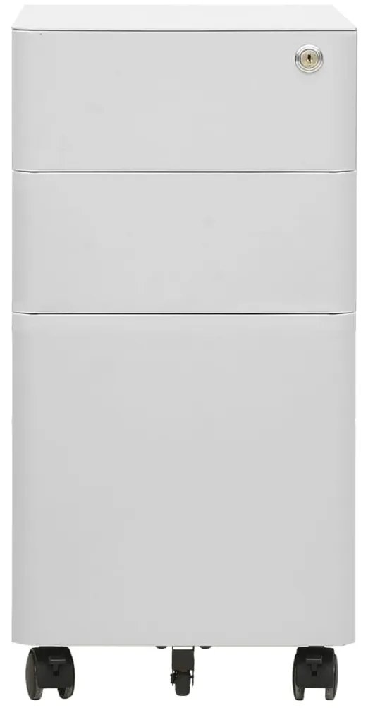 vidaXL Αρχειοθήκη Φορητή Ανοιχτή Γκρι 30 x 45 x 59 εκ. Ατσάλινη