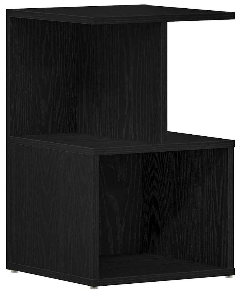 vidaXL Κομοδίνο 2 pcs Μαύρη δρυς 35 x 35 x 55 εκ. Επεξεργασμένο ξύλο