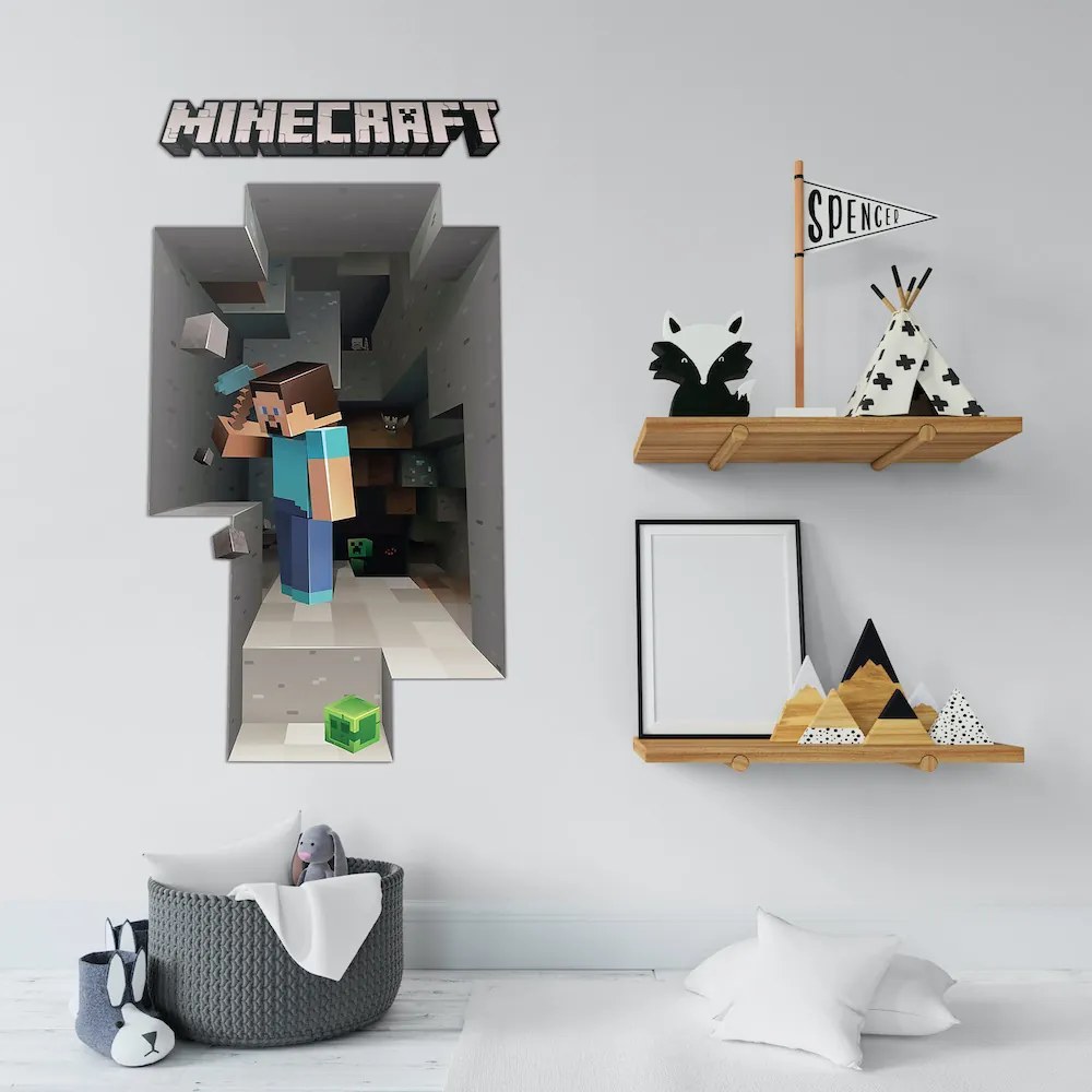 Παιδικό Αυτοκόλλητο Minecraft Οπτικό 3D παράθυρο Stick832