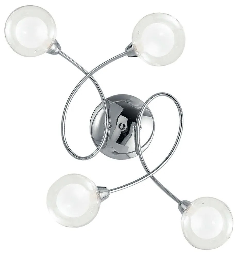 Φωτιστικό Οροφής - Πλαφονιέρα Blog I-BLOG-PL4 4xG9 60x44cm Chrome Luce Ambiente Design Metal, Glass