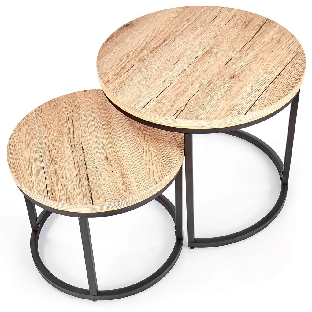 OREO set of two c. tables DIOMMI V-CH-OREO-LAW-DĄB_SAN_REMO