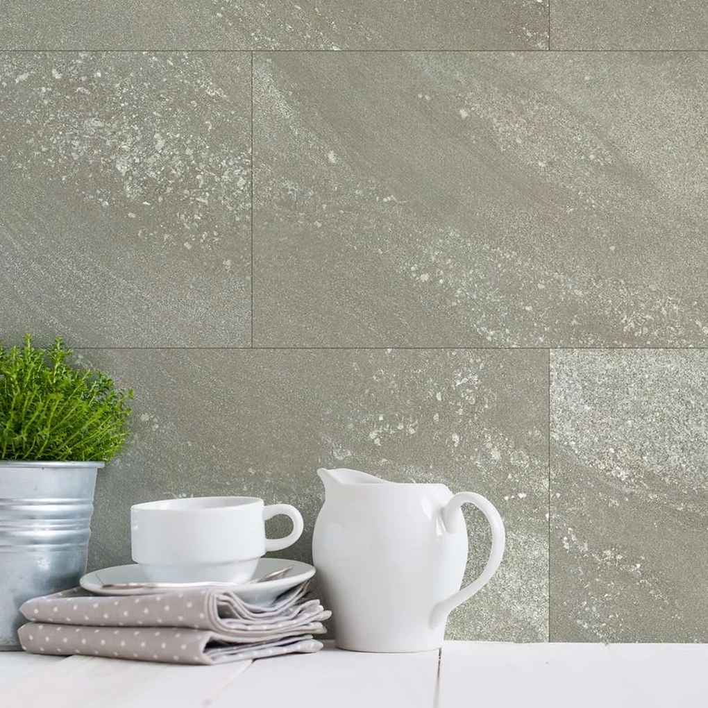 Grosfillex Πάνελ Τοίχου Gx Wall+ 11 τεμ με Όψη Πέτρας Γκρεζ 30x60 εκ.