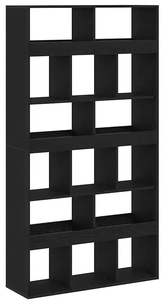 vidaXL Βιβλιοθήκη 2 pcs Μαύρη Οξυά 100 x 33 x 93.75 εκ