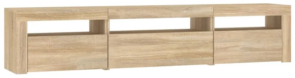 vidaXL Έπιπλο Τηλεόρασης με LED Sonoma Δρυς 195x35x40 εκ.