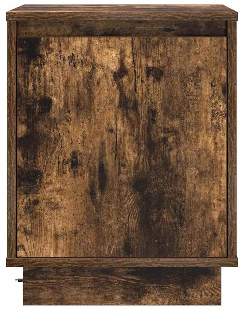 vidaXL Κομοδίνο με Καπνιστή δρυς 39 x 34.5 x 50 εκ. Επεξεργασμένο ξύλο