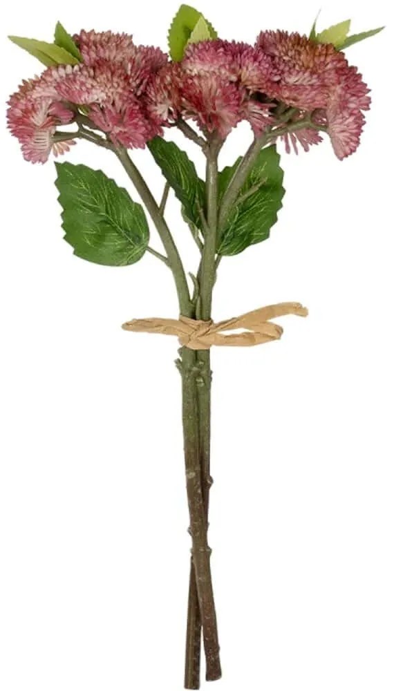 Τεχνητό Μπουκέτο Sedum 21347 30cm Pink GloboStar Ύφασμα