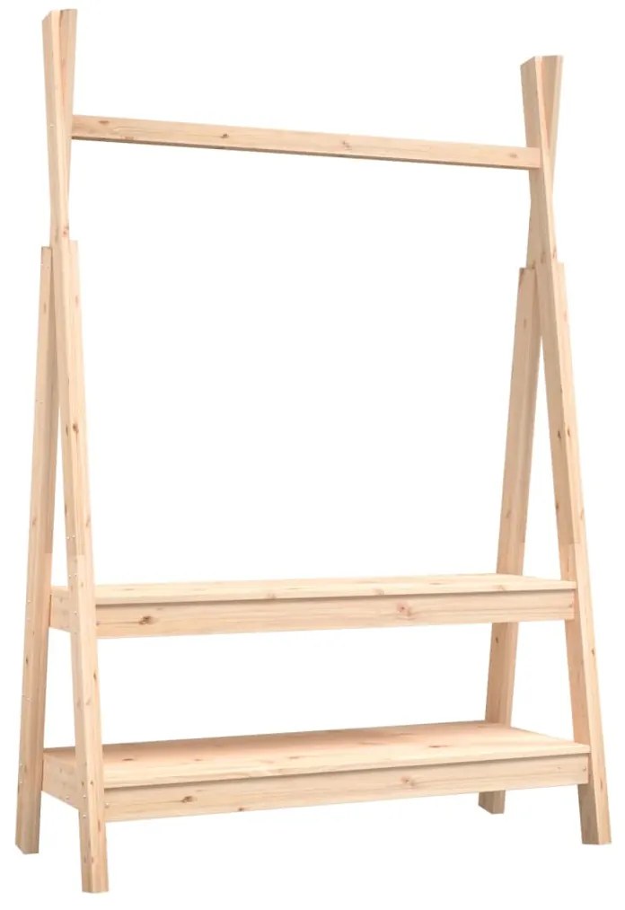 vidaXL Κρεμάστρα Ρούχων 100 x 45,5 x 150 εκ. από Μασίφ Ξύλο Πεύκου