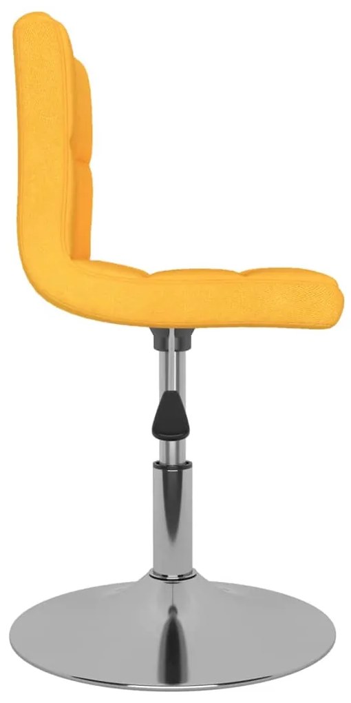 vidaXL Καρέκλες Τραπεζαρίας Περιστρεφόμενες 6 τεμ Κίτρινες Υφασμάτινες