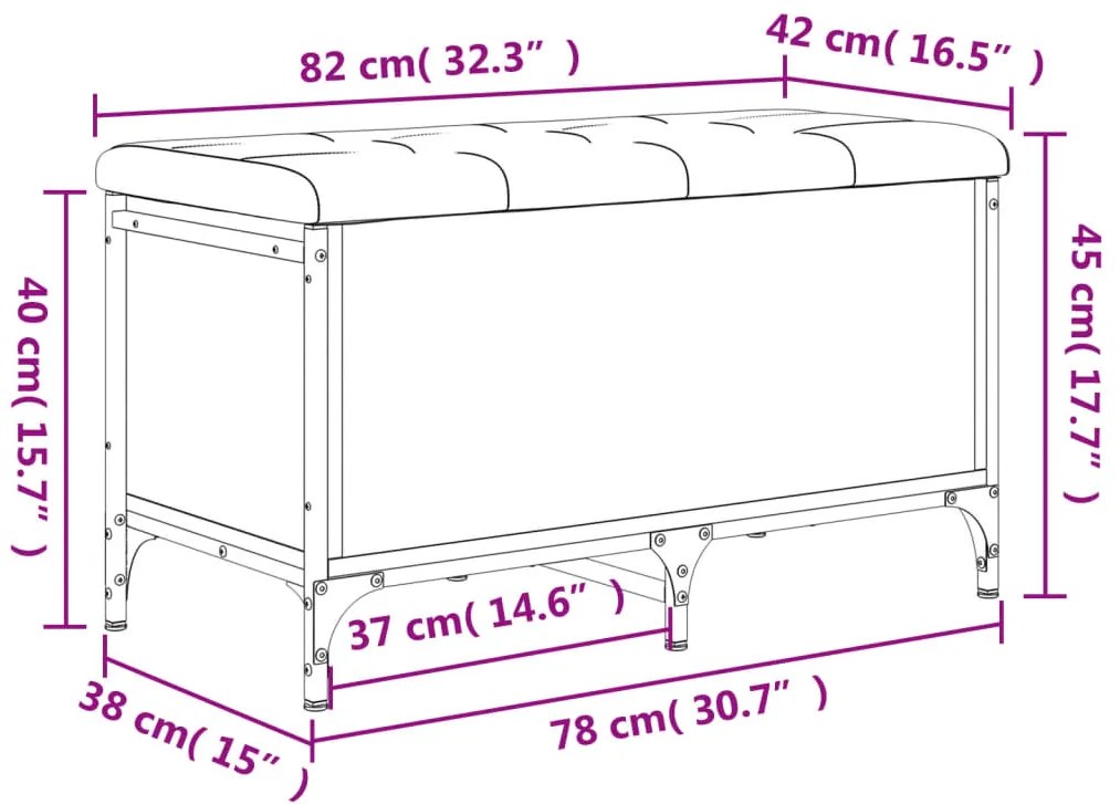 ΠΑΓΚΑΚΙ ΑΠΟΘΗΚΕΥΣΗΣ ΜΑΥΡΟ 82X42X45 ΕΚ. ΑΠΟ ΕΠΕΞΕΡΓΑΣΜΕΝΟ ΞΥΛΟ 835142