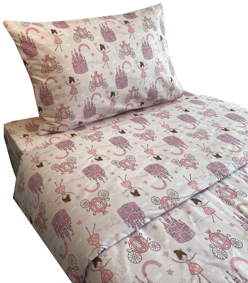 Παπλωματοθήκη Παιδική Fairytales (Σετ 2τμχ) Somon Astron Μονό 165x250cm 100% Βαμβάκι
