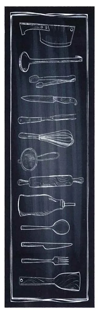 vidaXL Χαλί Κουζίνας Other Χώρος του Σεφ 45 x 150 cm Βελούδο