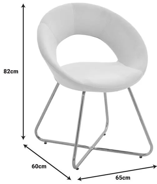 Καρέκλα Valentina μπεζ βελούδο-χρυσό πόδι 65x60x82εκ 65x60x82 εκ.